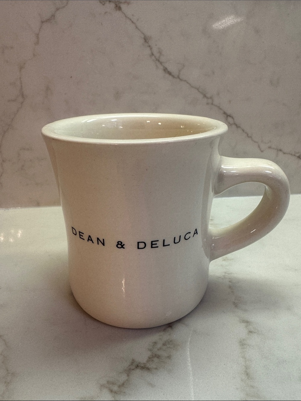 Dean & Deluca Coffee Mug New York Heavy Diner Style Restaurant Ware Off White